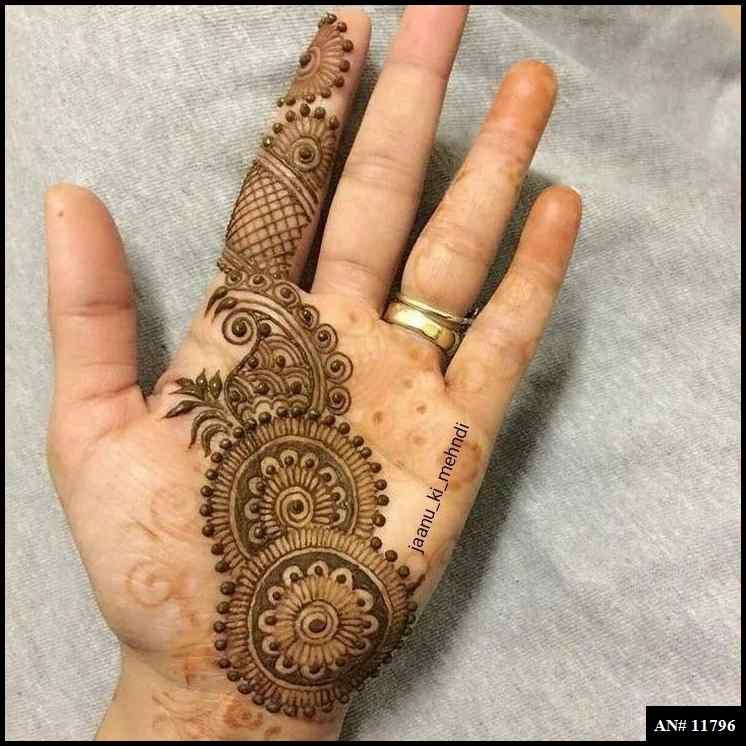 Front Hand Simple Mehndi Design AN 11796