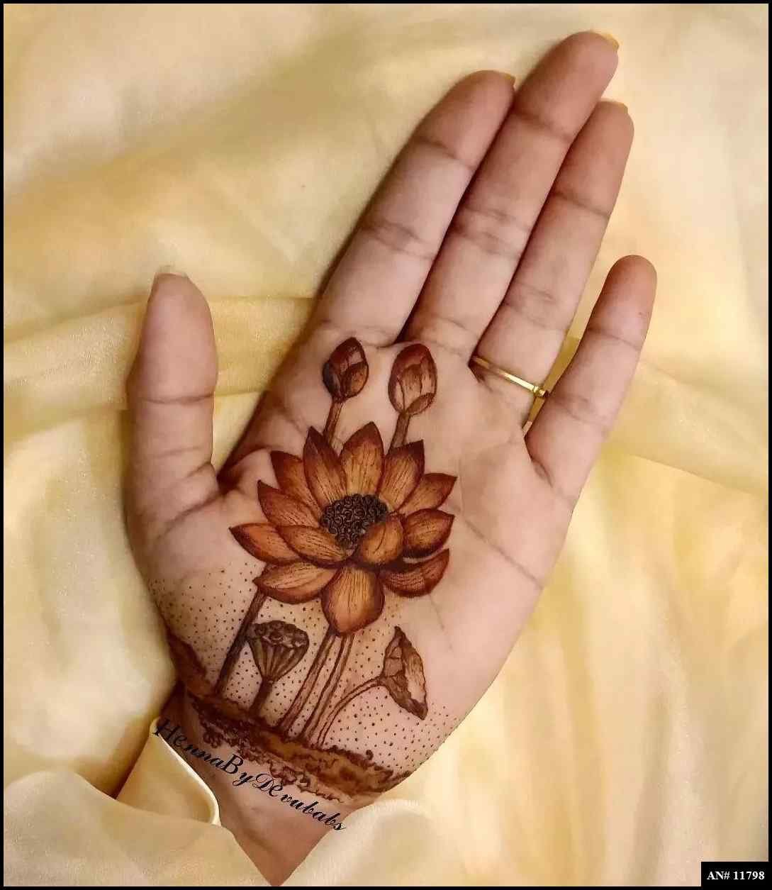 Front Hand Simple Mehndi Design AN 11798