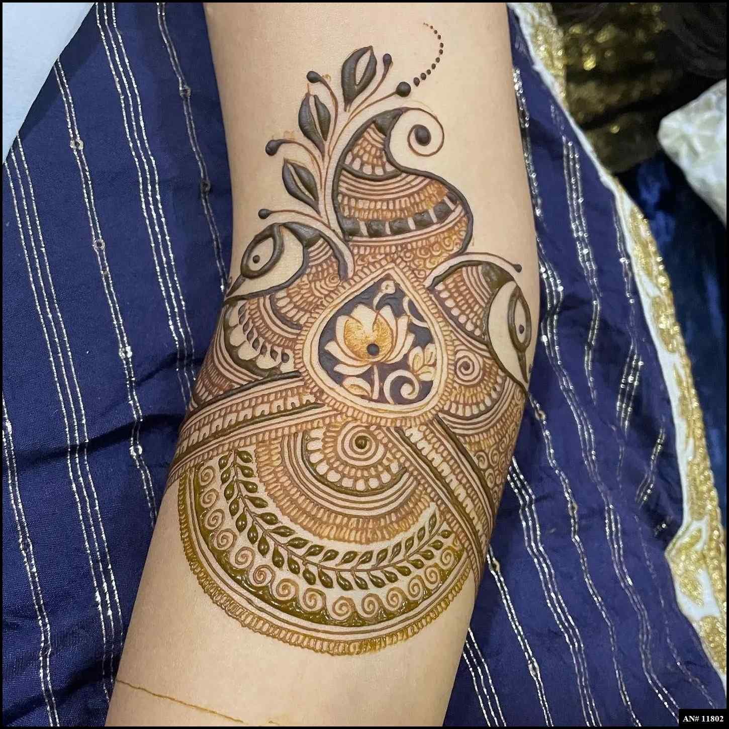 Front Hand Simple Mehndi Design AN 11802