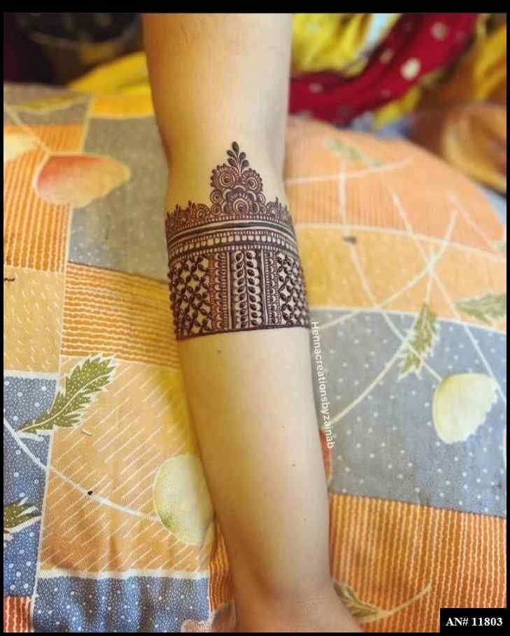 Front Hand Simple Mehndi Design AN 11803