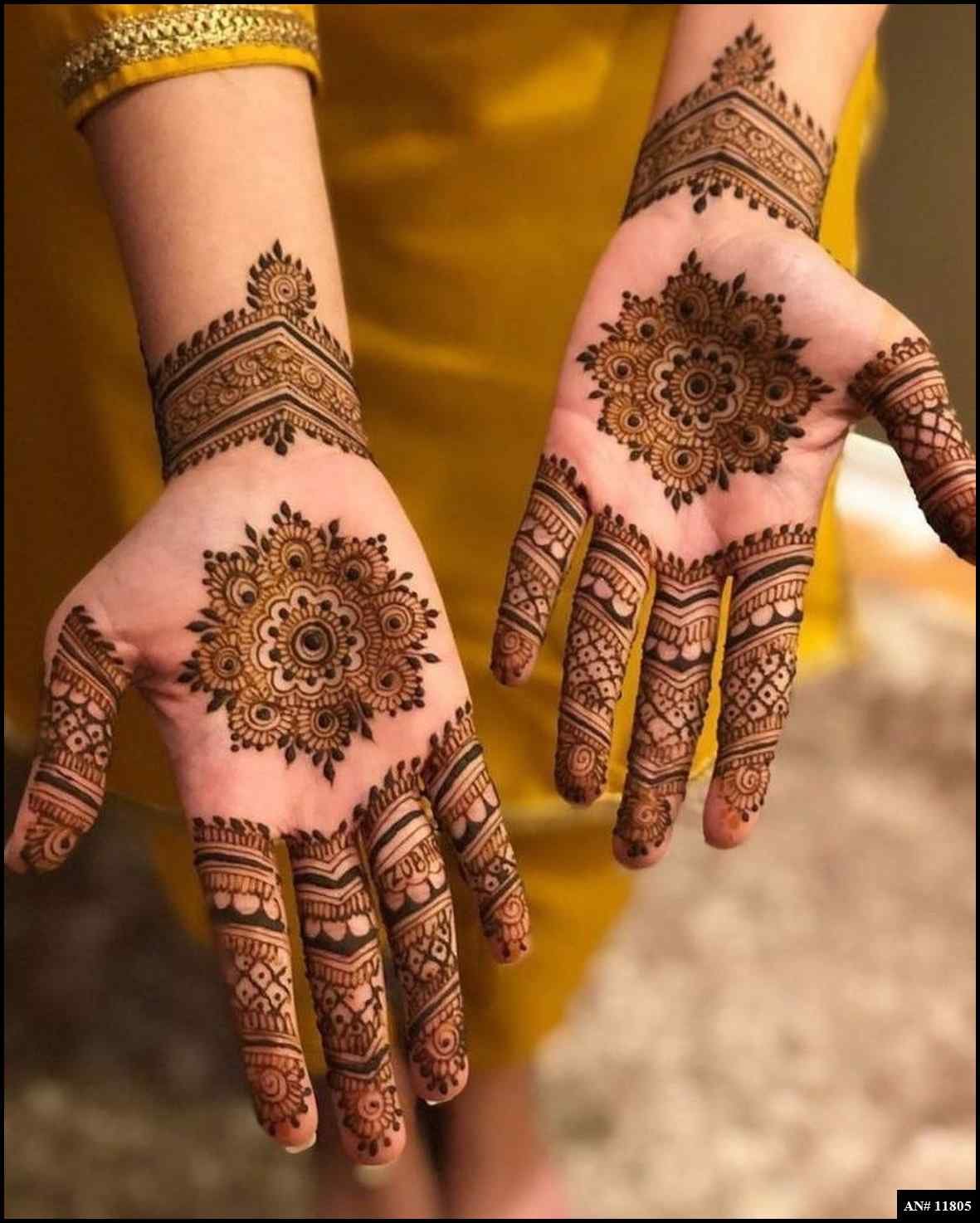 Front Hand Simple Mehndi Design AN 11805