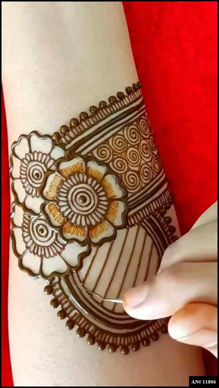 Front Hand Simple Mehndi Design AN 11806