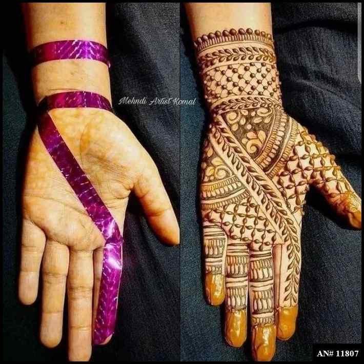 Front Hand Simple Mehndi Design AN 11807