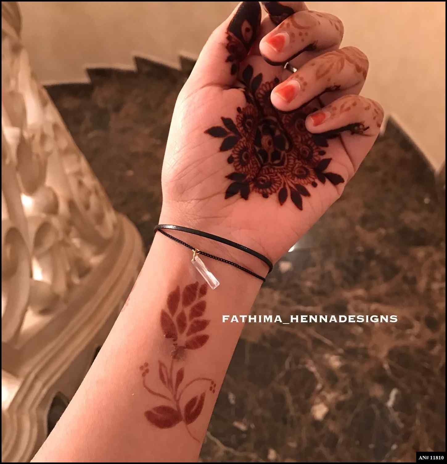 Front Hand Simple Mehndi Design AN 11810