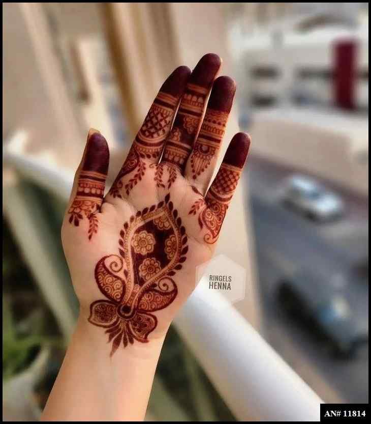 Front Hand Simple Mehndi Design AN 11814
