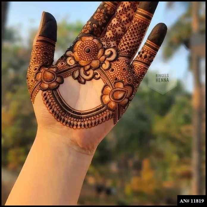 Front Hand Simple Mehndi Design AN 11819