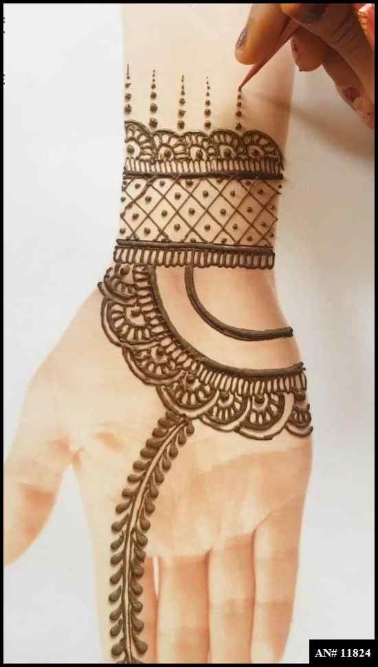 Front Hand Simple Mehndi Design AN 11824