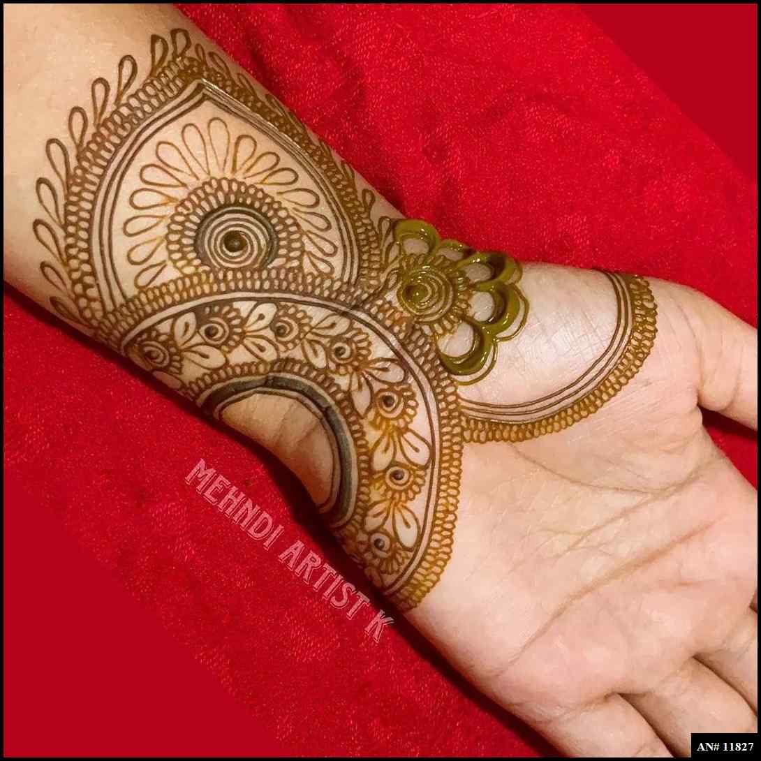 Front Hand Simple Mehndi Design AN 11827