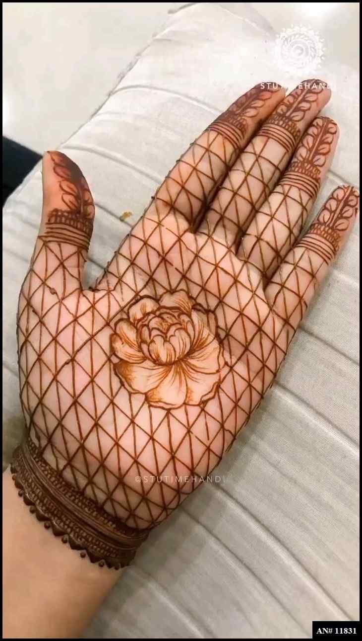 Front Hand Simple Mehndi Design [AN 11831]