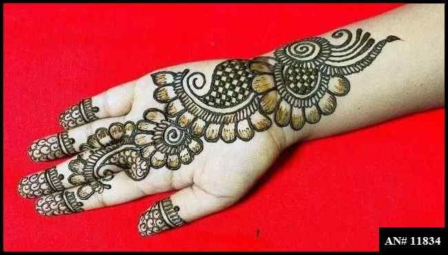 Front Hand Simple Mehndi Design AN 11834