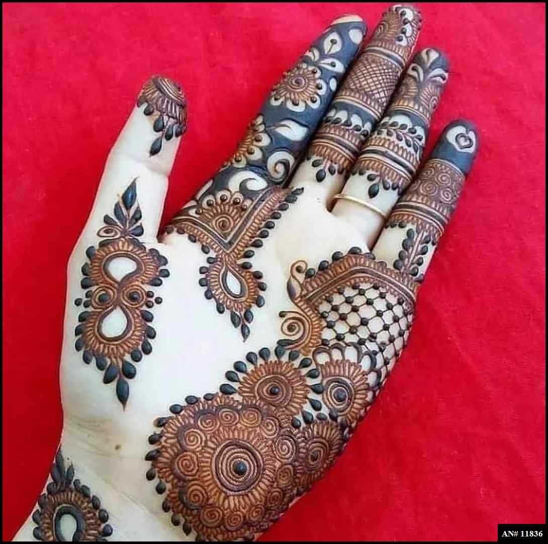 Front Hand Simple Mehndi Design AN 11836
