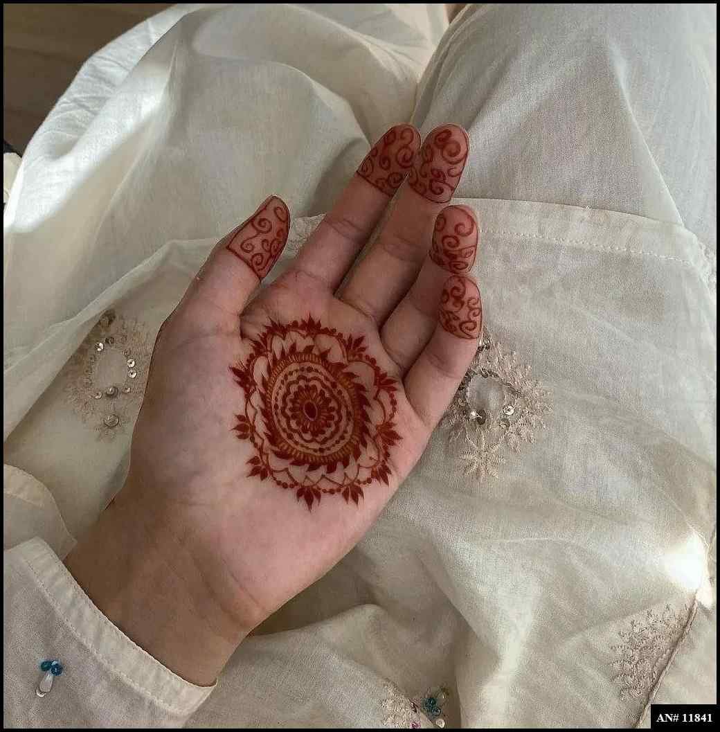 Front Hand Simple Mehndi Design AN 11841