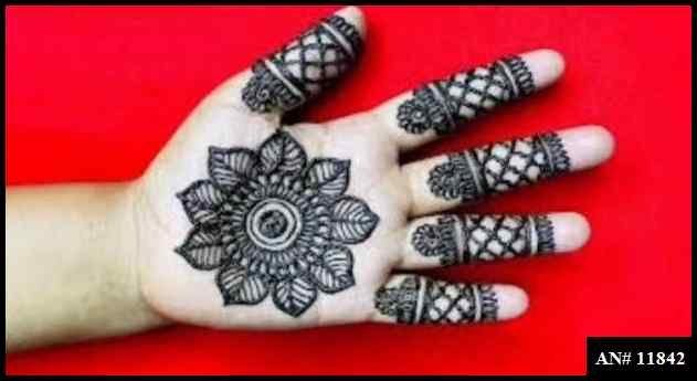 Front Hand Simple Mehndi Design AN 11842