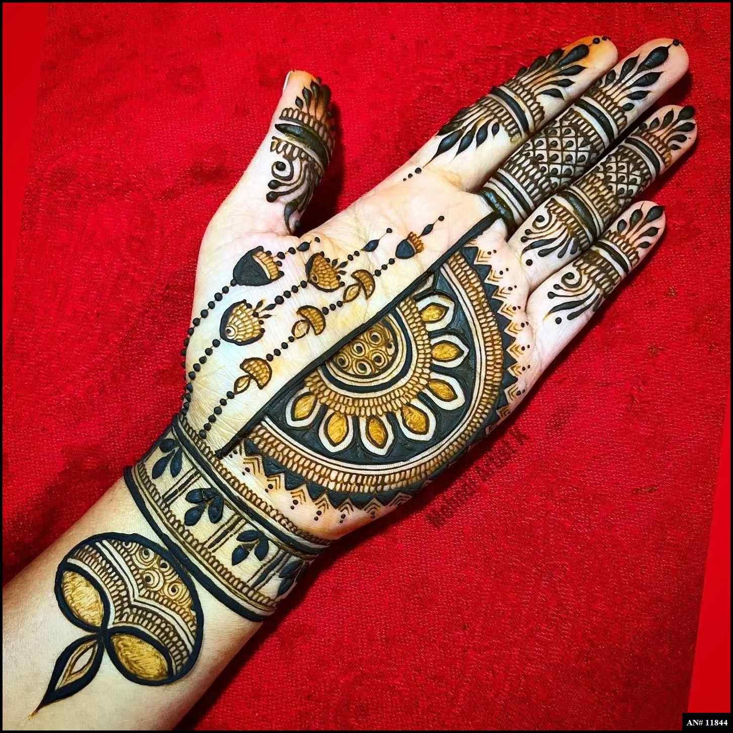 Front Hand Simple Mehndi Design AN 11844