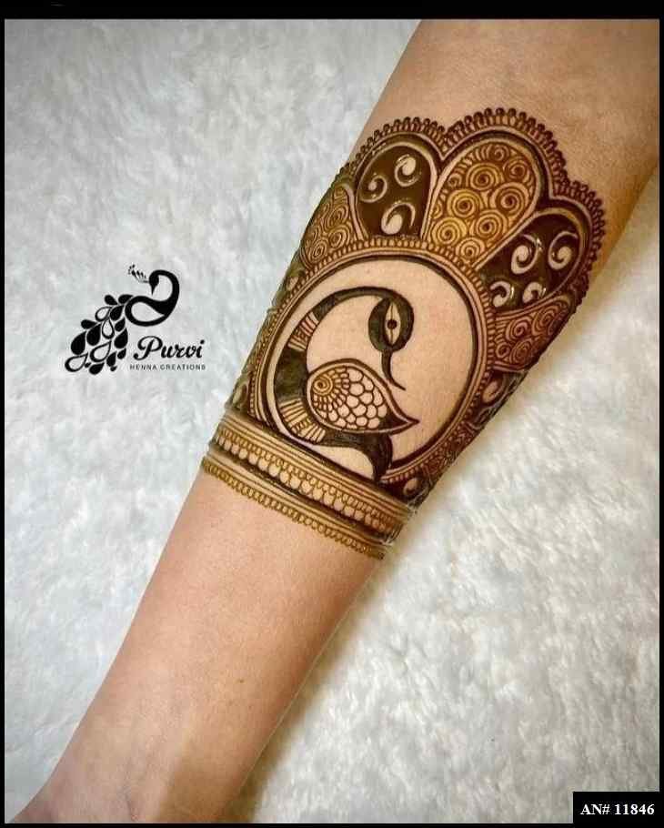 Front Hand Simple Mehndi Design AN 11846