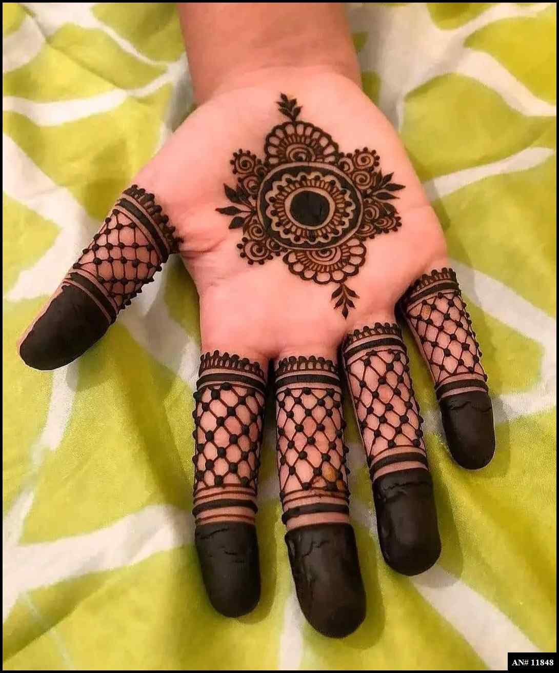 Front Hand Simple Mehndi Design AN 11848