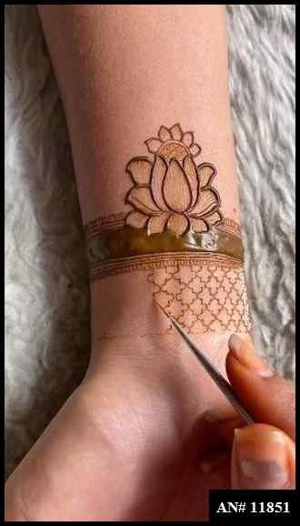 Front Hand Simple Mehndi Design AN 11851
