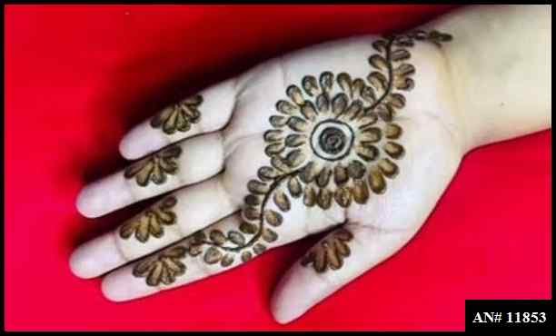Front Hand Simple Mehndi Design AN 11853