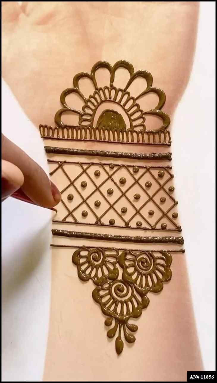 Front Hand Simple Mehndi Design AN 11856