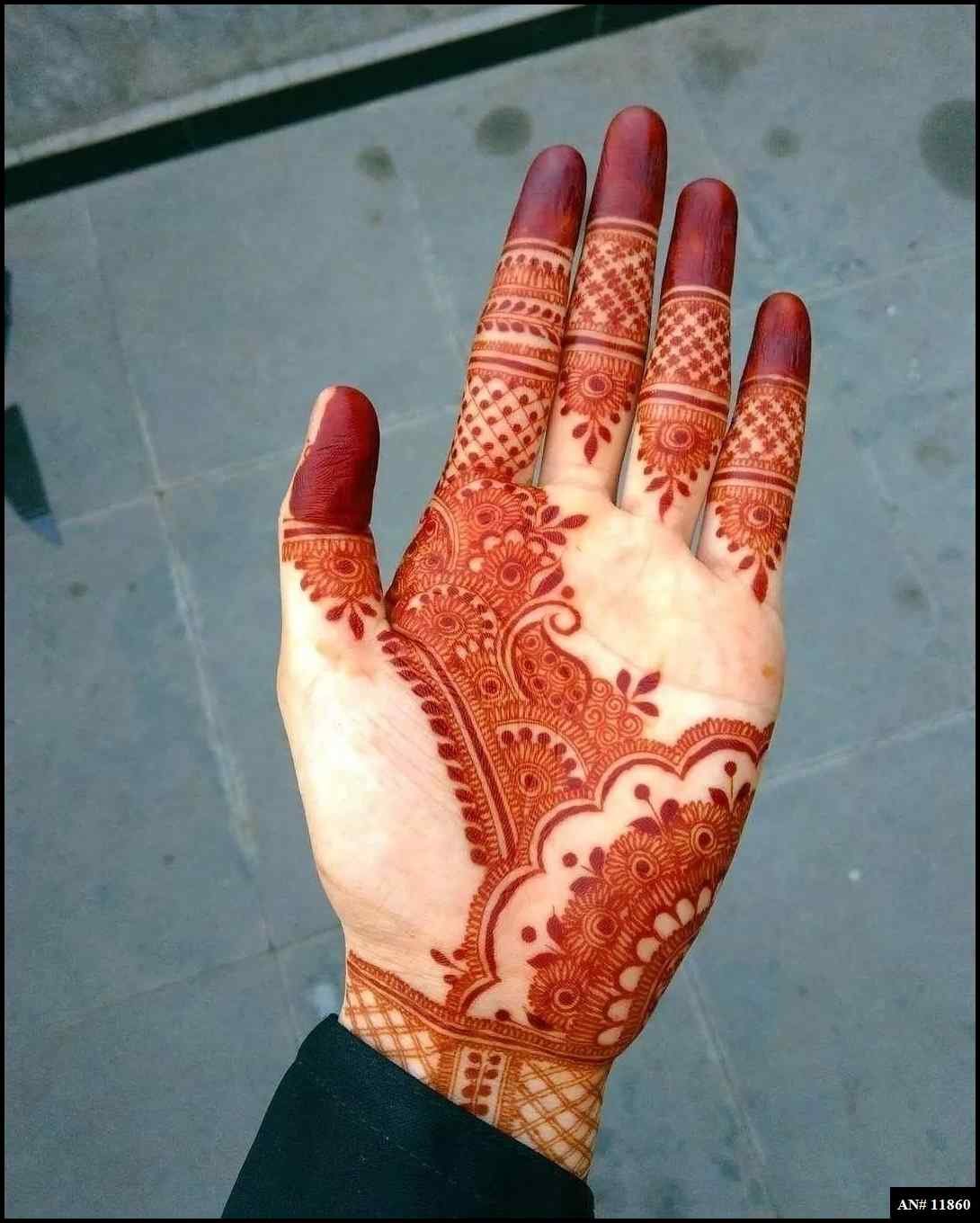Front Hand Simple Mehndi Design AN 11860