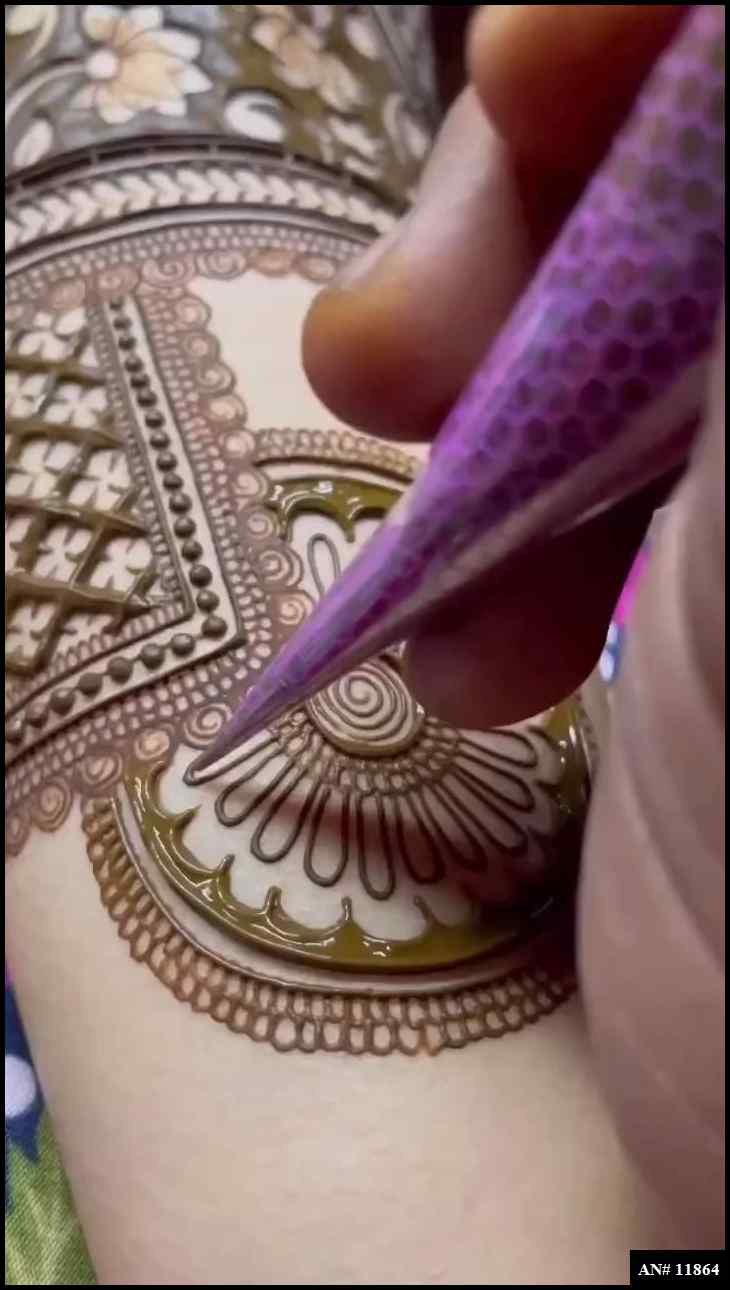 Front Hand Simple Mehndi Design AN 11864