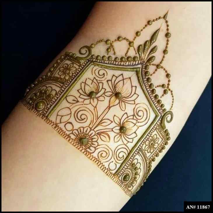 Front Hand Simple Mehndi Design AN 11867