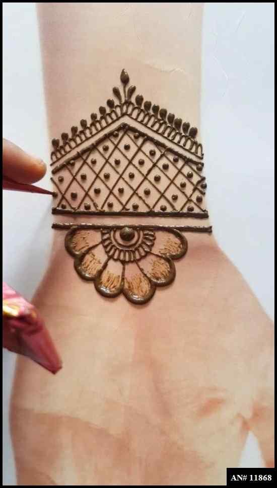 Front Hand Simple Mehndi Design AN 11868