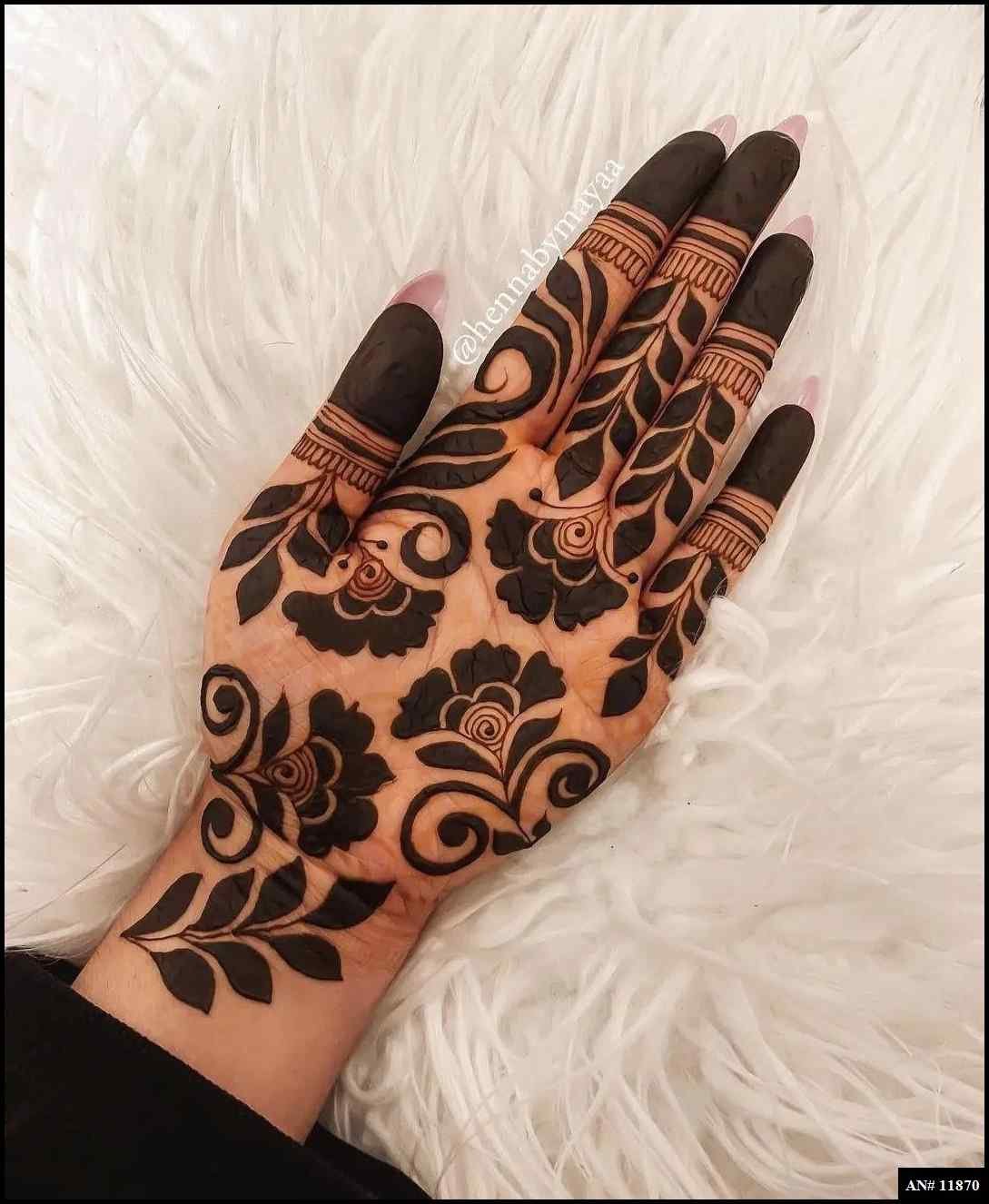 Front Hand Simple Mehndi Design AN 11870