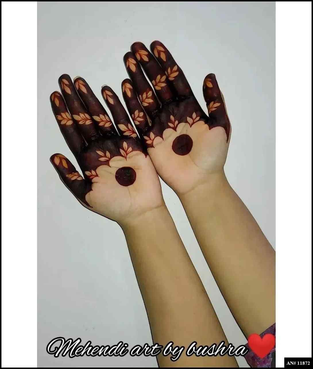 Front Hand Simple Mehndi Design AN 11872