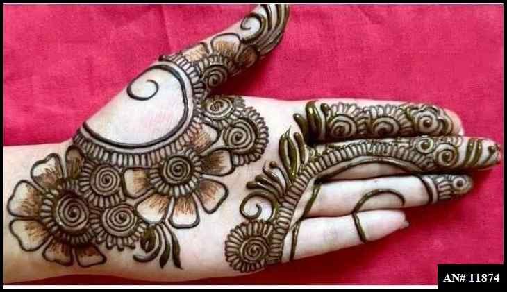 Front Hand Simple Mehndi Design AN 11874