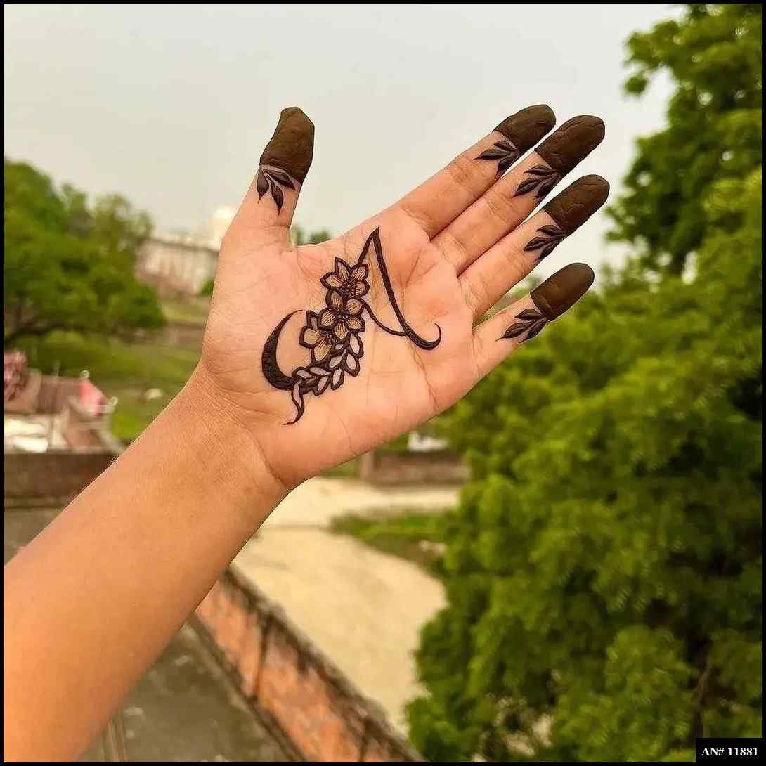 Front Hand Simple Mehndi Design AN 11881