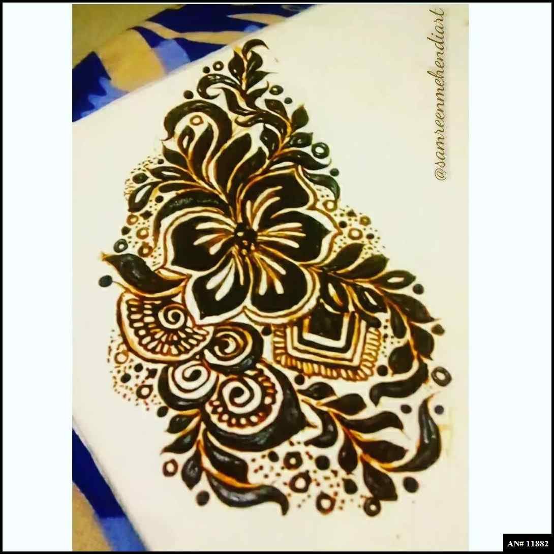 Front Hand Simple Mehndi Design AN 11882