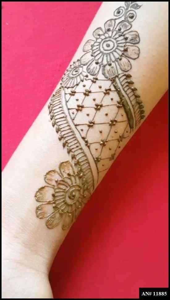 Front Hand Simple Mehndi Design AN 11885