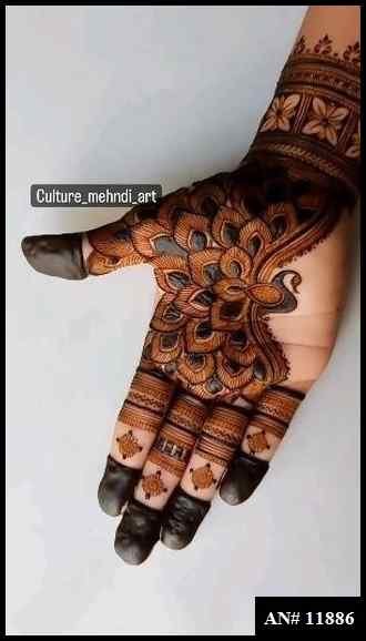Front Hand Simple Mehndi Design AN 11886