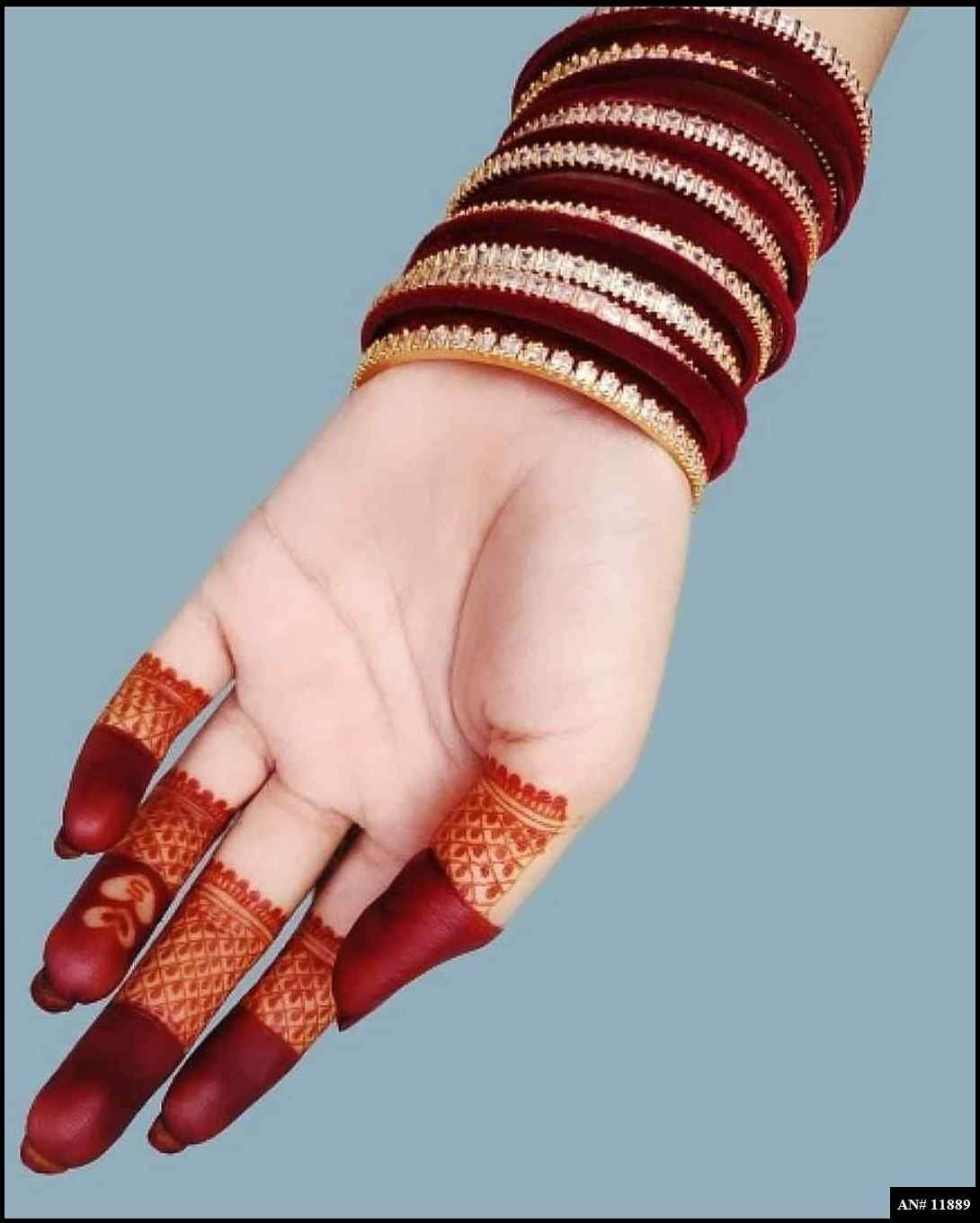 Front Hand Simple Mehndi Design AN 11889
