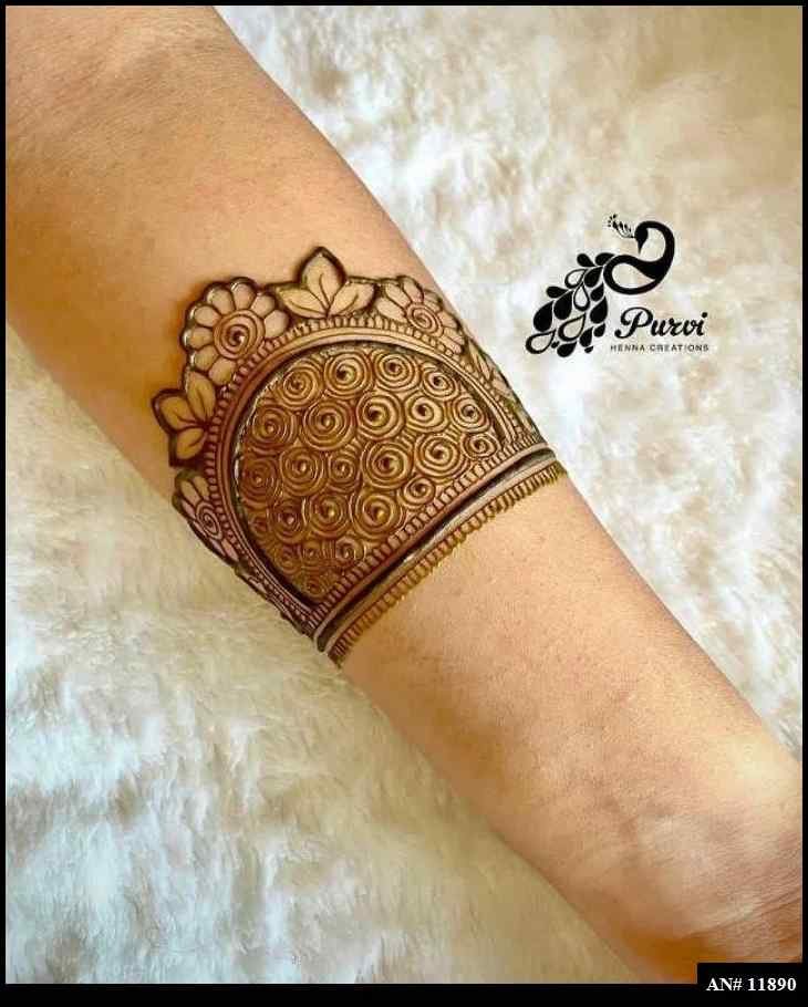 Front Hand Simple Mehndi Design AN 11890