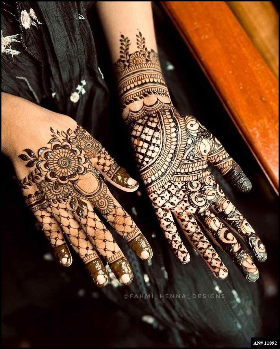 Front Hand Simple Mehndi Design AN 11892