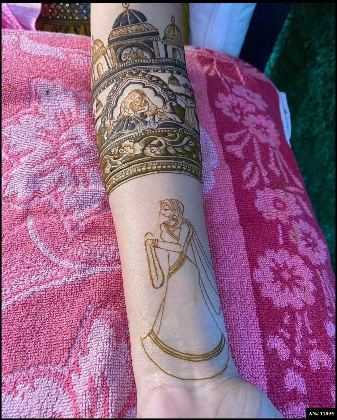 Front Hand Simple Mehndi Design AN 11895