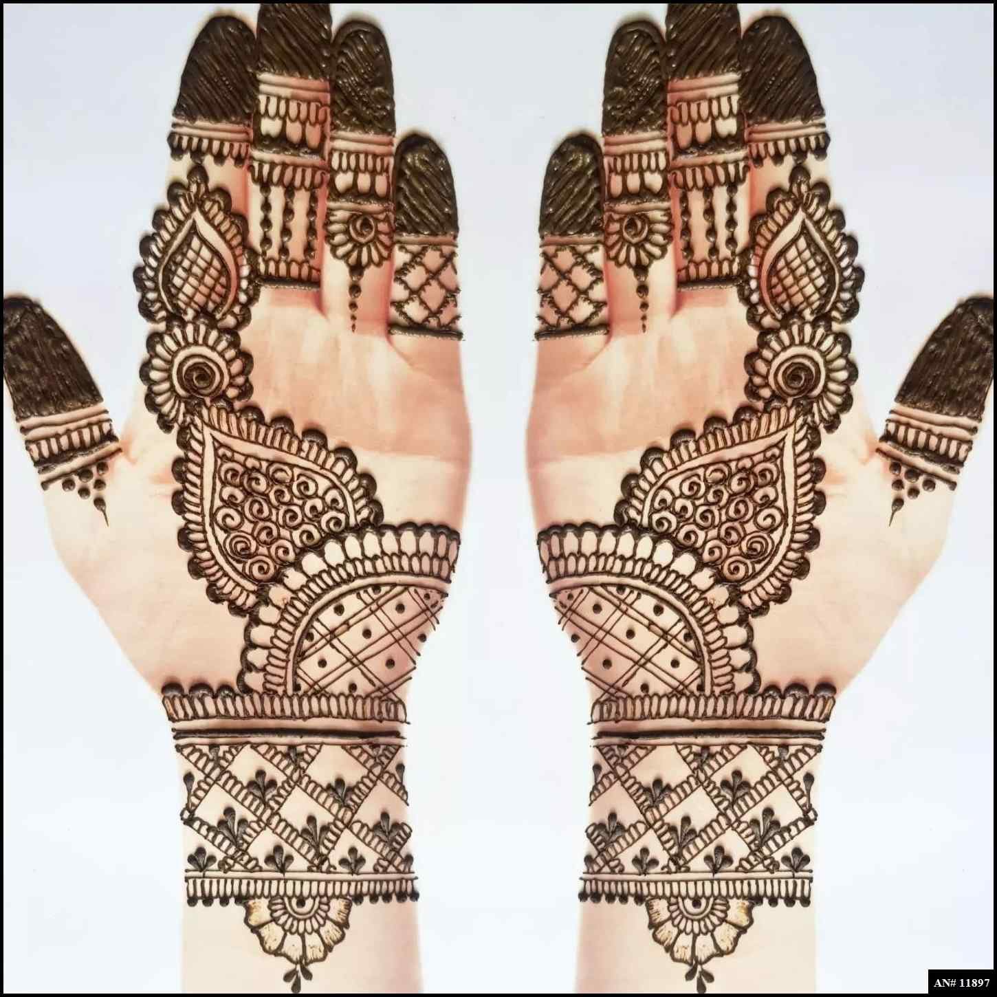 Front Hand Simple Mehndi Design AN 11897