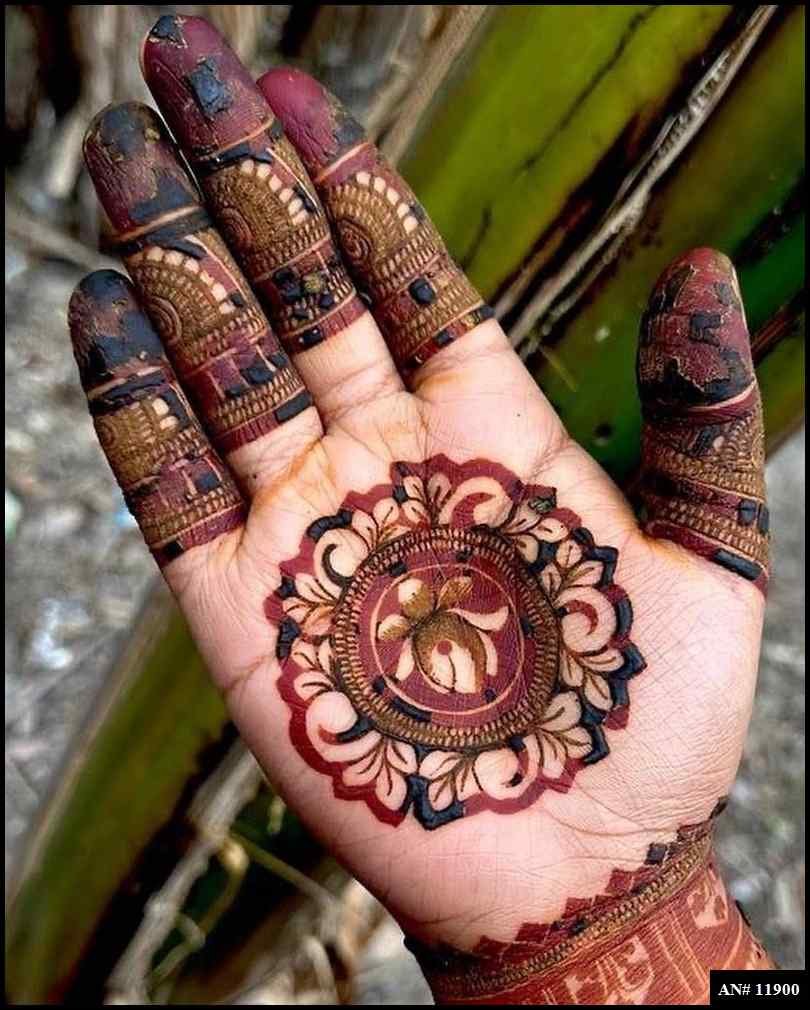 Front Hand Simple Mehndi Design AN 11900