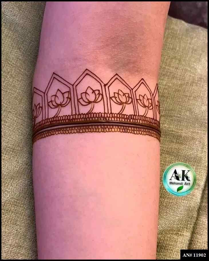 Front Hand Simple Mehndi Design AN 11902