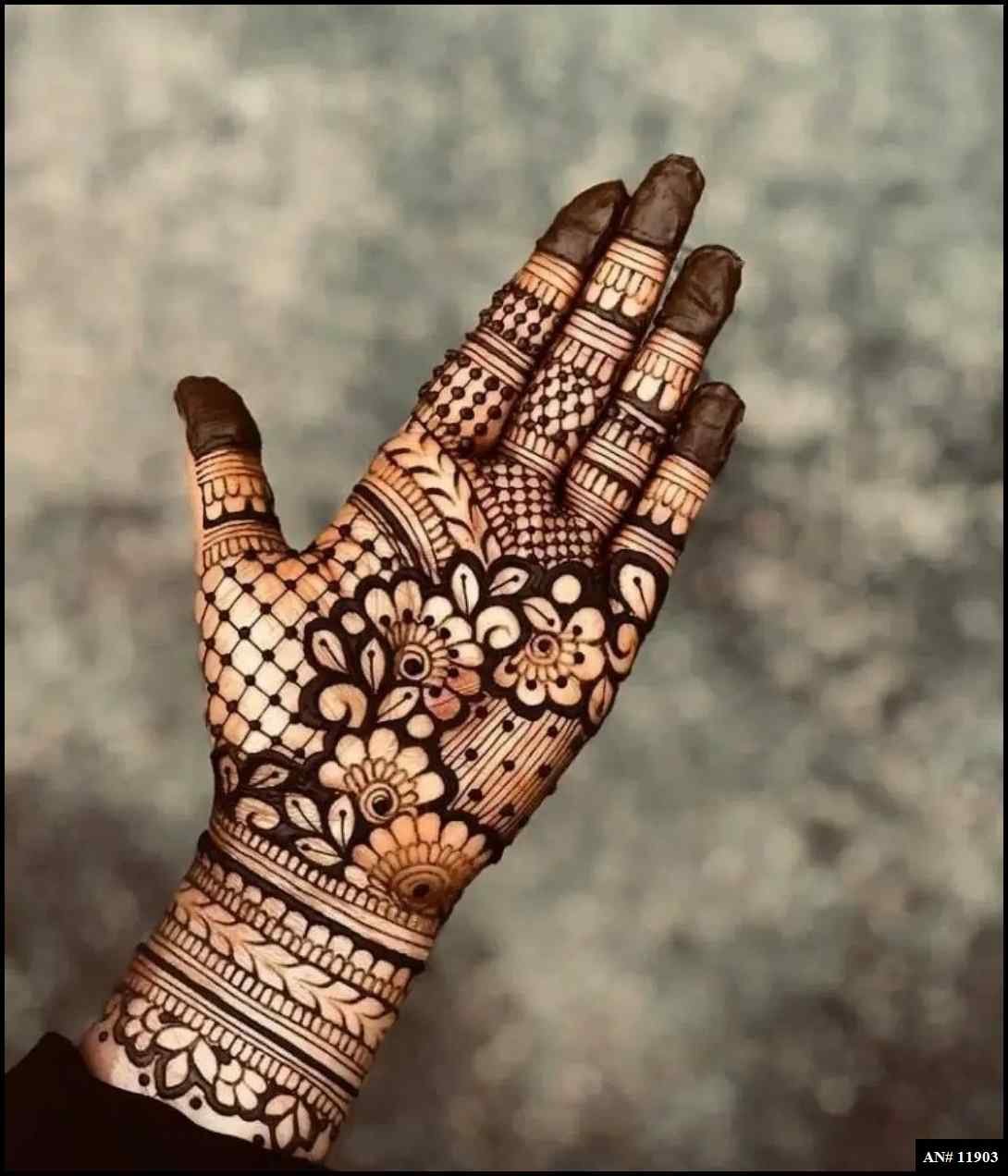 Front Hand Simple Mehndi Design AN 11903