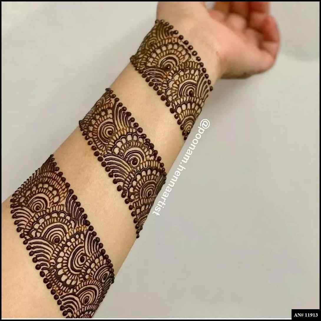 Front Hand Simple Mehndi Design AN 11913