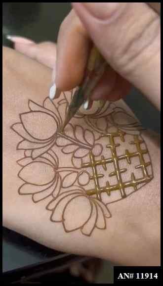 Front Hand Simple Mehndi Design AN 11914