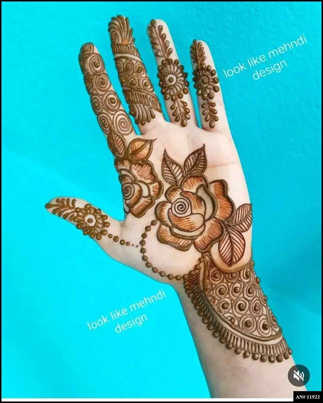 Front Hand Simple Mehndi Design AN 11922