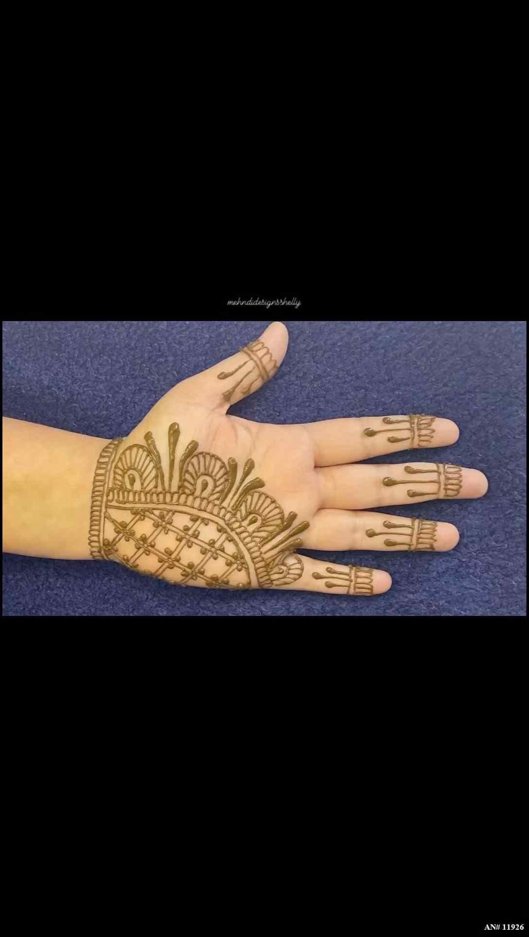 Front Hand Simple Mehndi Design AN 11926