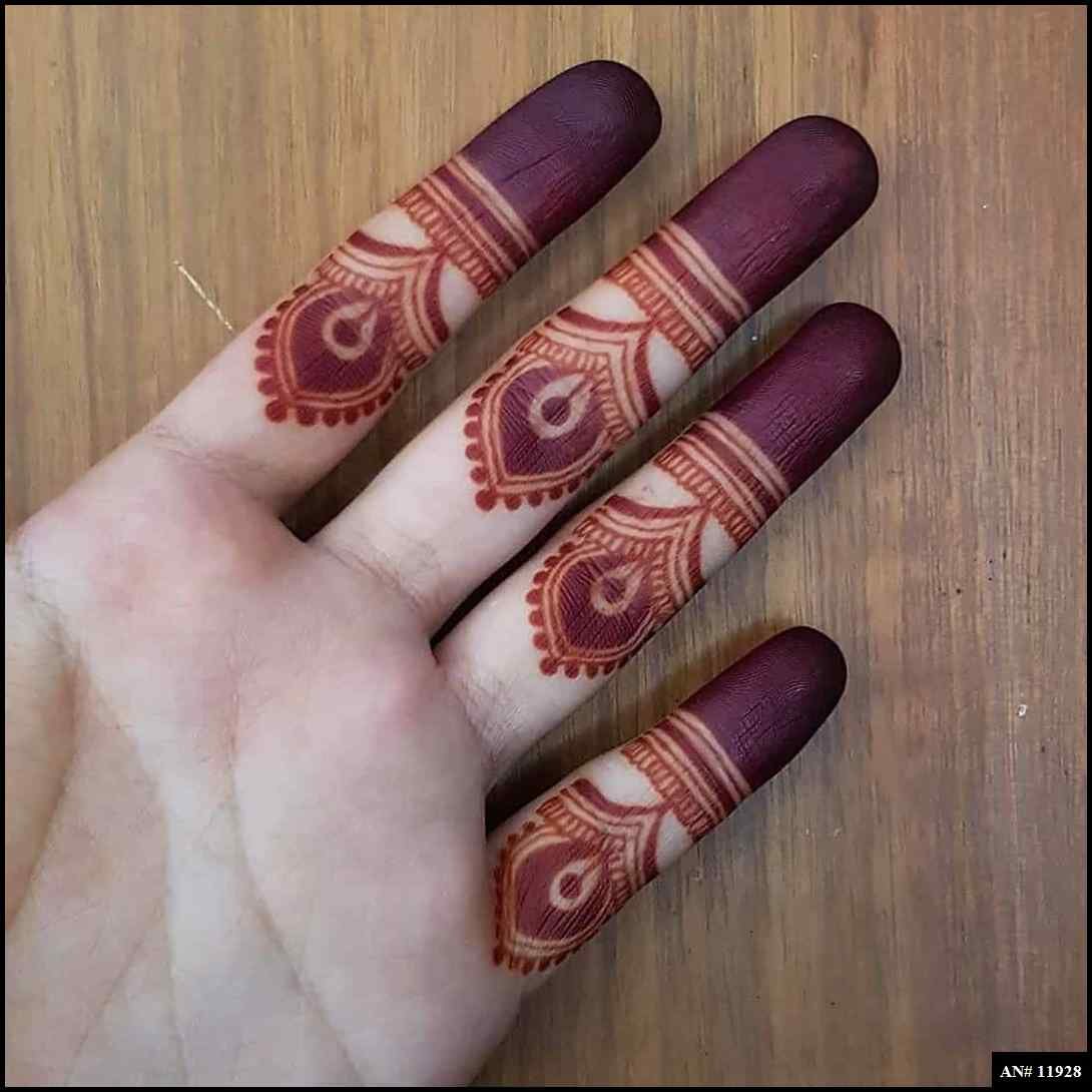 Front Hand Simple Mehndi Design AN 11928