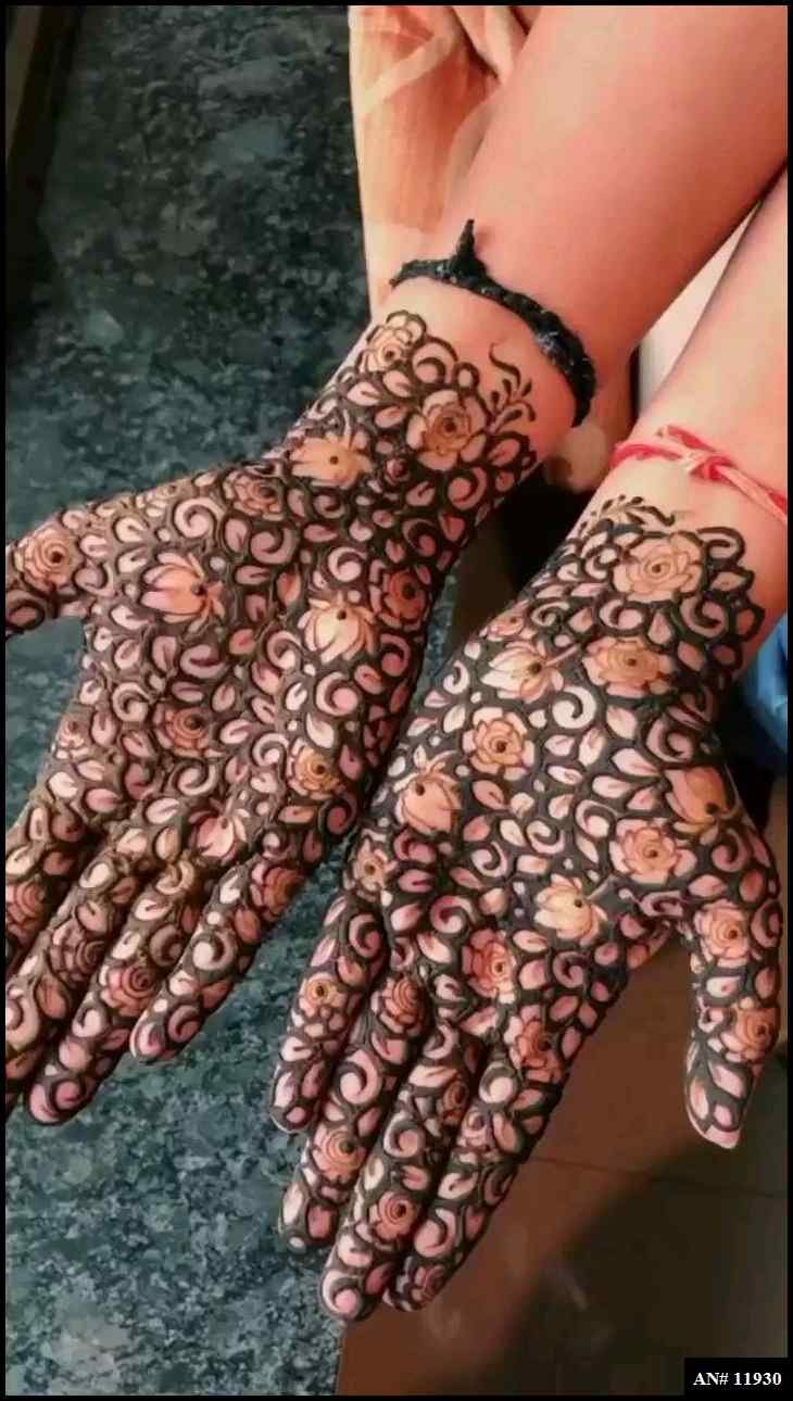 Front Hand Simple Mehndi Design AN 11930