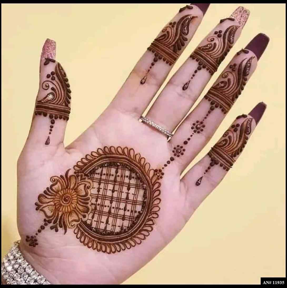 Front Hand Simple Mehndi Design AN 11935