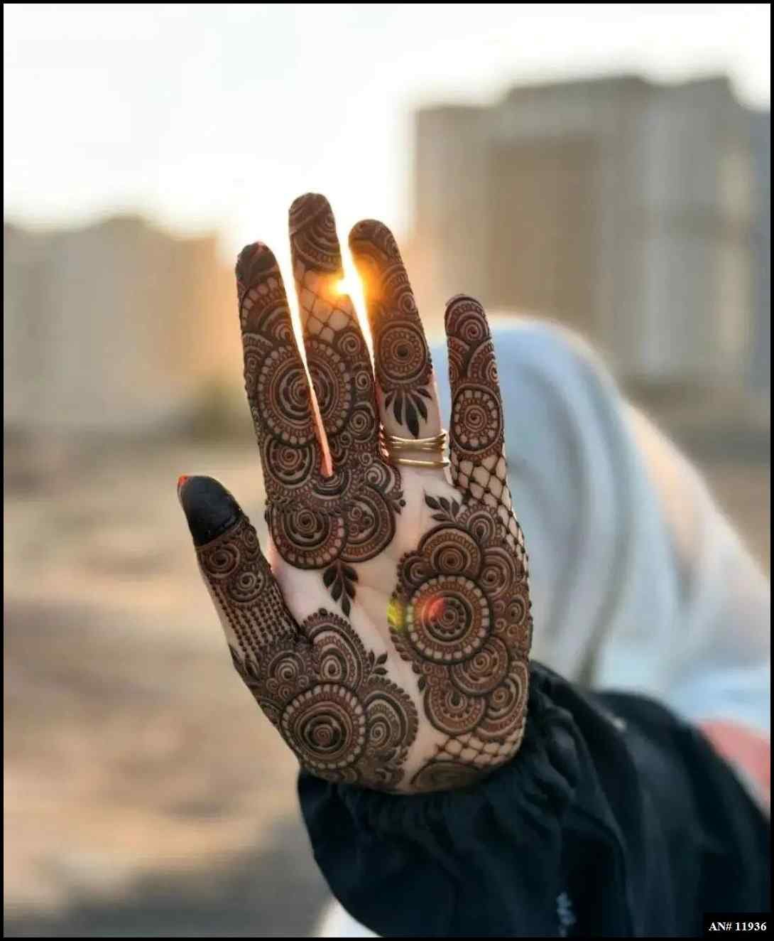 Front Hand Simple Mehndi Design AN 11936